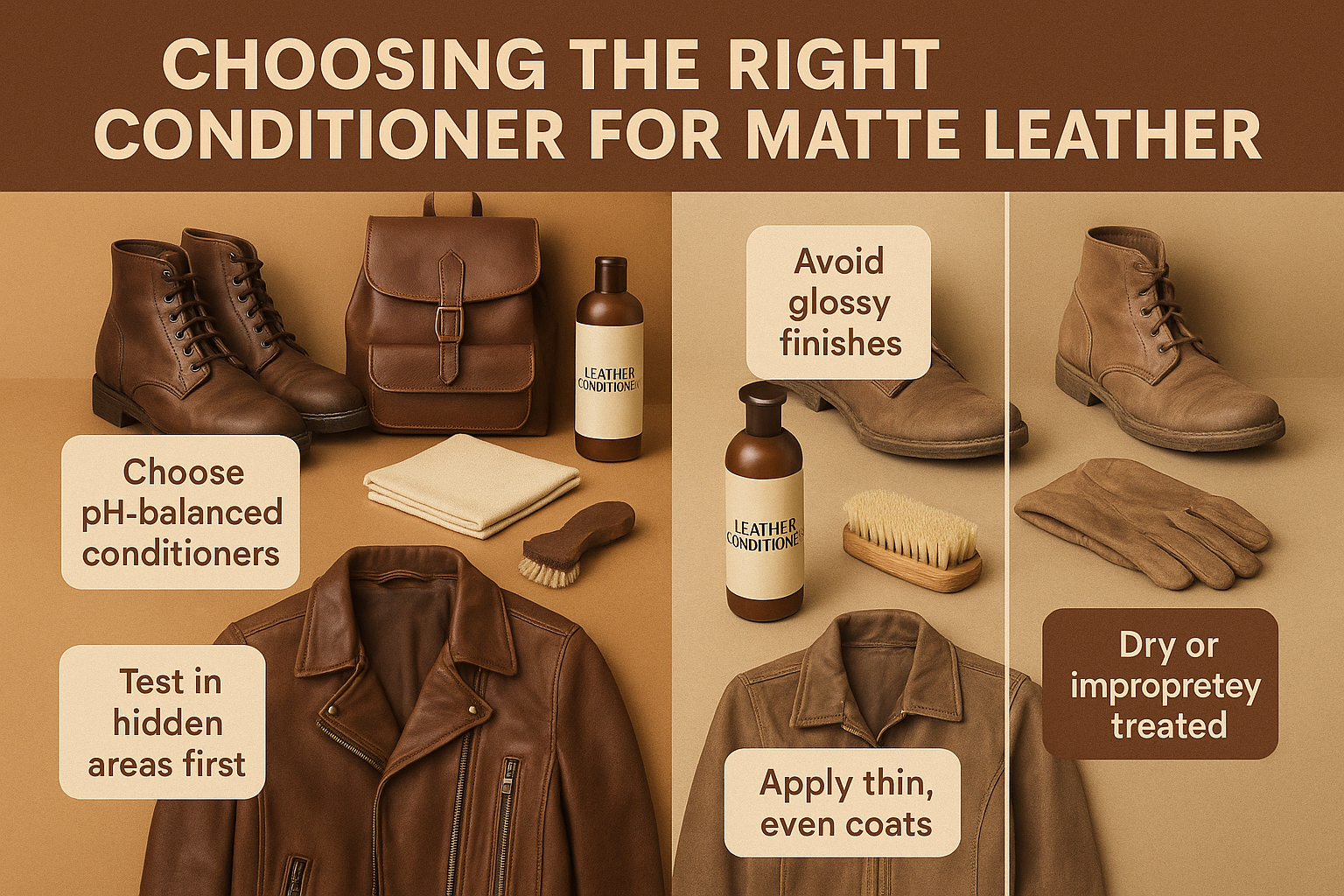Choosing the right conditioner for matte leather
